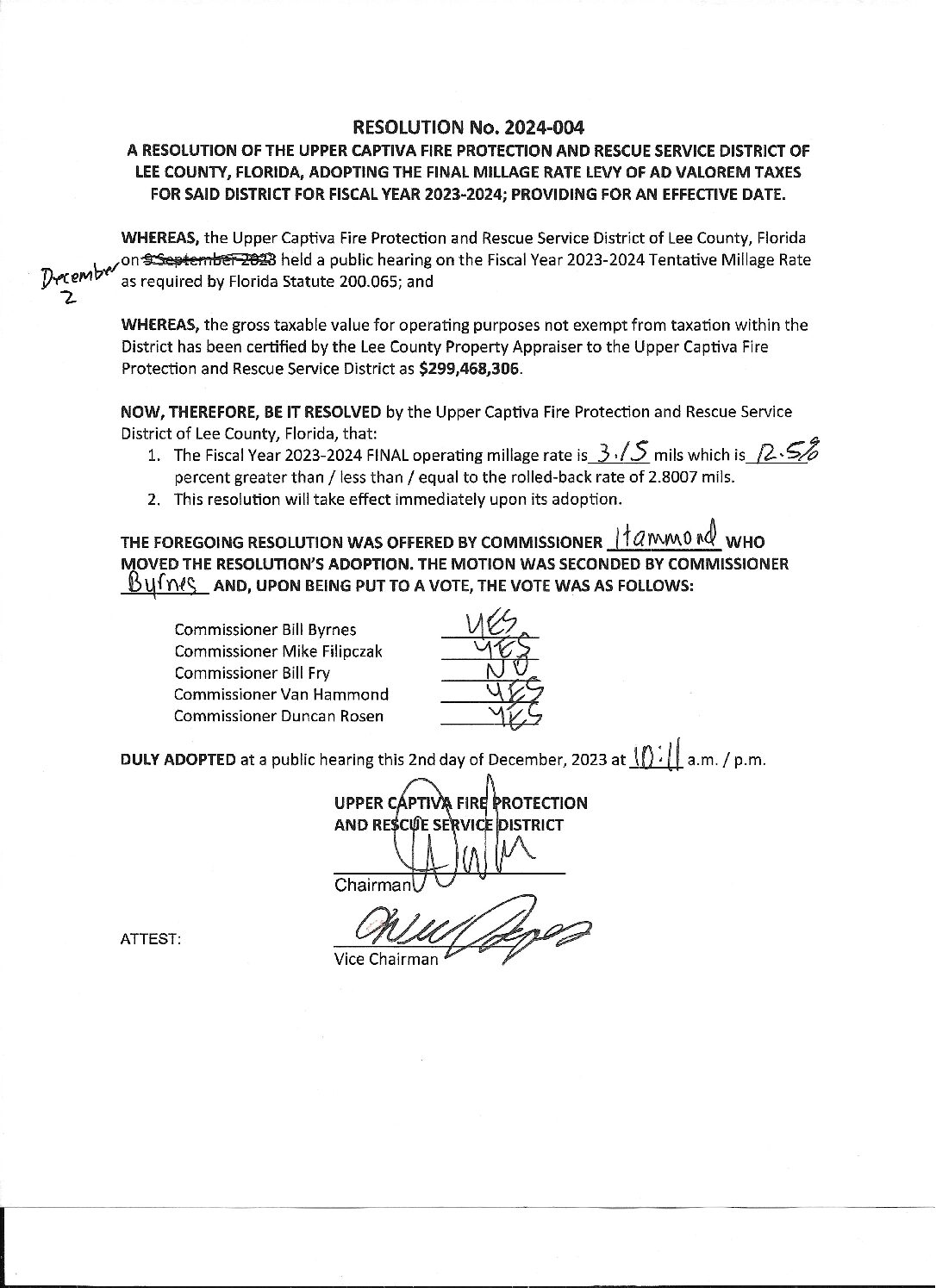 Resolution 2024-004 Signed