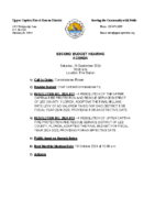 BoC 2d Budget Hearing Agenda