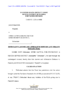 Document 16 – Defendant’s Answer and Affirmative Defensees to Plaintiff’s Complaint