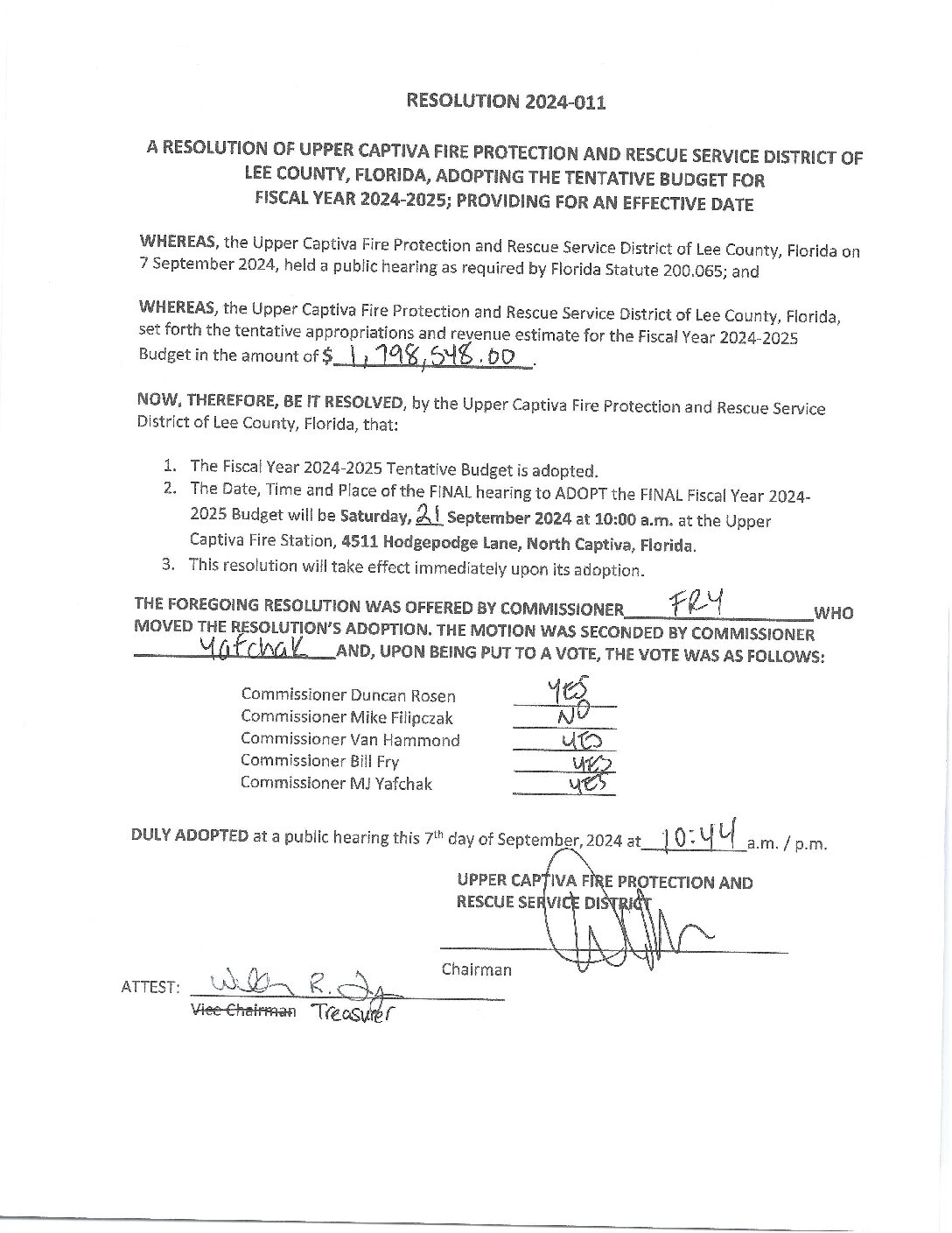 Resolution 2024-011 (Signed)