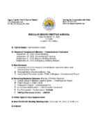 Agenda September 21 2024 Regular Board Meeting