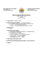 Agenda Feburary 21 2025 Regular Board Meeting