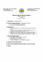 Agenda July 18 2025 Regular Board Meeting
