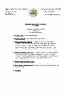 BoC 2d Budget Hearing Agenda