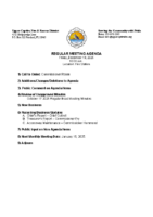 Agenda December 19 2025 Regular Board Meeting