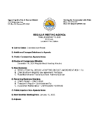 Agenda January 16 2026 Regular Board Meeting
