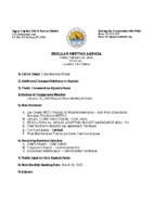 Agenda Febuary 20 2026 Regular Board Meeting