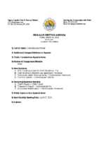 Agenda March 20 2026 Regular Board Meeting