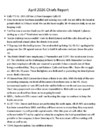 April 2026 Chiefs Report
