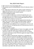 May 2026 Chiefs Report