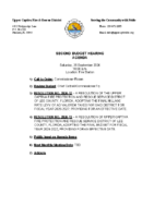 BoC 2d Budget Hearing Agenda