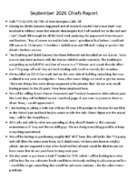 September 2026 Chiefs Report